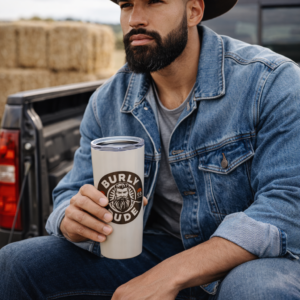 BurlyDudeCo.™ 20oz Tumbler — Insulated Stainless Steel Travel Tumbler